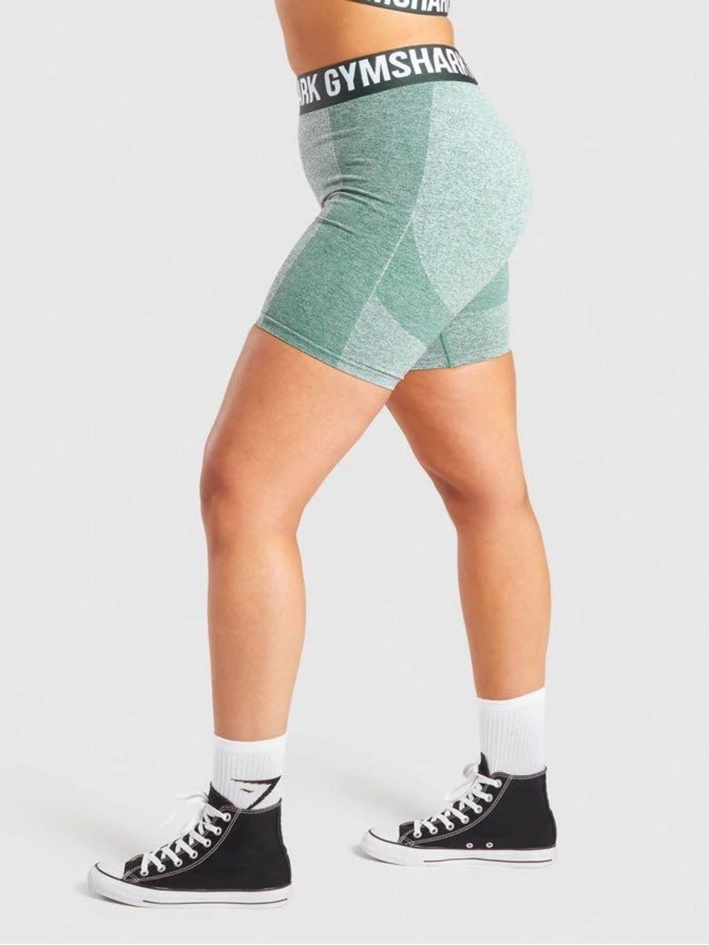 Gymshark Sage Green Seamless High-Waist Bike Shorts